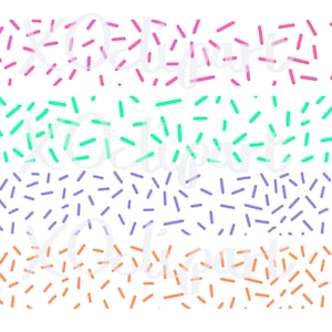 Solid Color Sprinkles Border PNGs