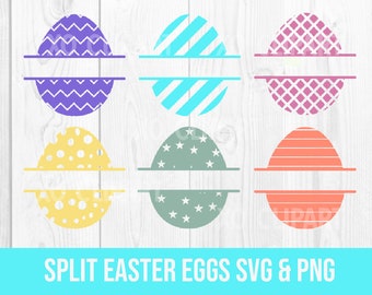 Dividir el nombre del huevo de Pascua SVG y PNG