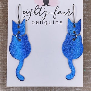 Cat Earring ~ Kitten Earring~ Two Piece ~ Crazy Cat Lady ~ Long Tail ~ Meow ~ Purr ~ Petite ~ Delicate ~ Great Gift ~ Feline ~ Cat Lover