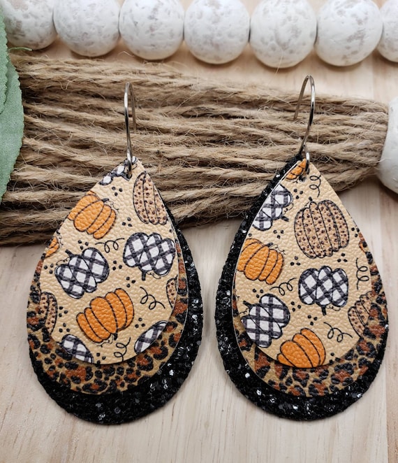Leopard & Plaid Layered Earrings Leopard & Plaid Layered Earrings