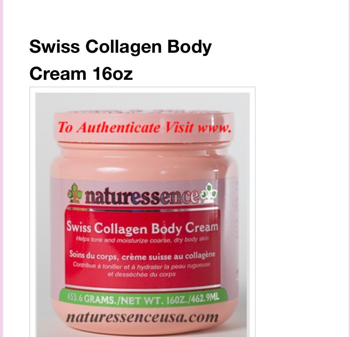 Naturessence Swiss Collagen Body Cream 586ml Etsy Ireland