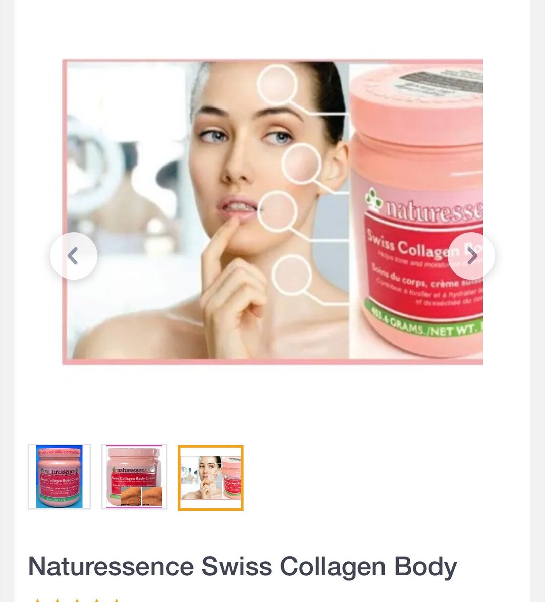 Naturessence Swiss Collagen Body Cream 586ml Etsy