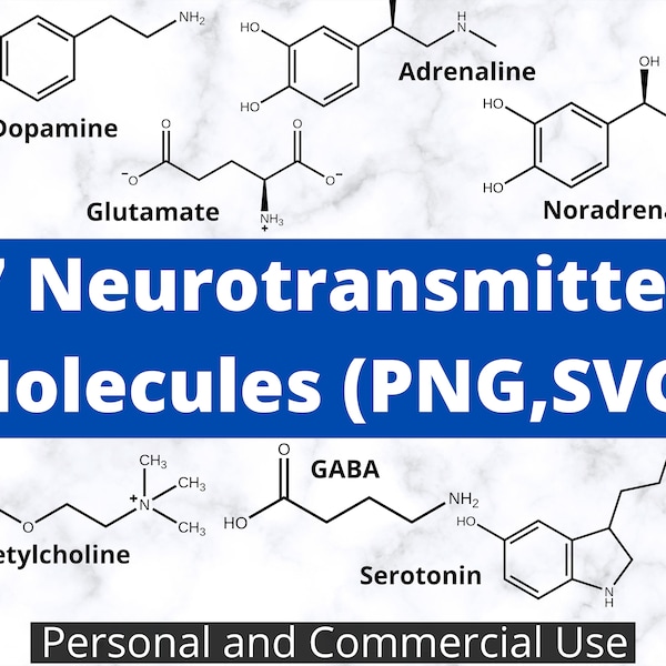 Neurotransmitter Molecular Images - PNG and SVG files