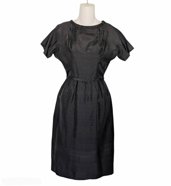 Vintage 60s Harry S. Epstein Cocktail Dress Black