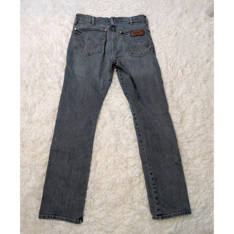 Vintage Y2K Wrangler Retro Slim Straight Jeans Light Wash Denim 30x29 image 12
