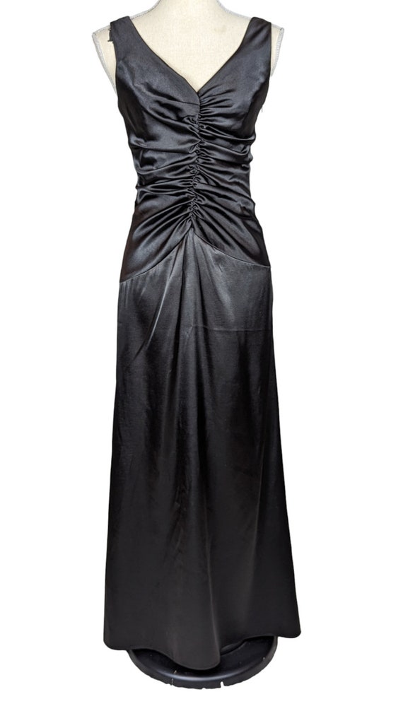 90s backless gem & satin formal dress