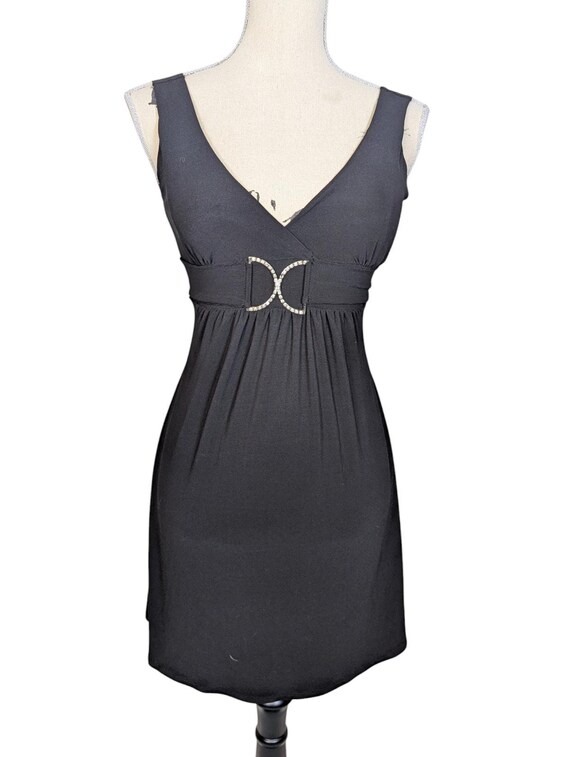 Y2K Taboo Sleeveless Empire Waist Jersey Knit Dress Black Size Small - Etsy  Canada