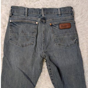 Vintage Y2K Wrangler Retro Slim Straight Jeans Light Wash Denim 30x29 image 11