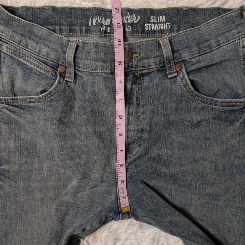 Vintage Y2K Wrangler Retro Slim Straight Jeans Light Wash Denim 30x29 image 5