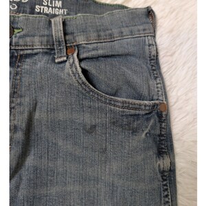 Vintage Y2K Wrangler Retro Slim Straight Jeans Light Wash Denim 30x29 image 9