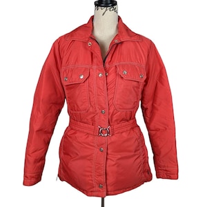 Vintage Gerry Down Winter Ski Jacket Red Small