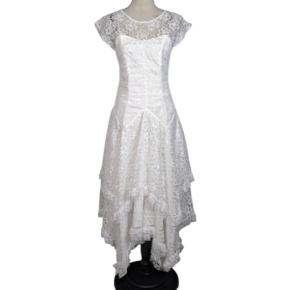 Frederick's of Hollywood Vintage 80s Lace Dress W… - image 1