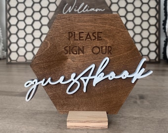 Please sign our Guest Book Guestbook Table Sign Wedding signage