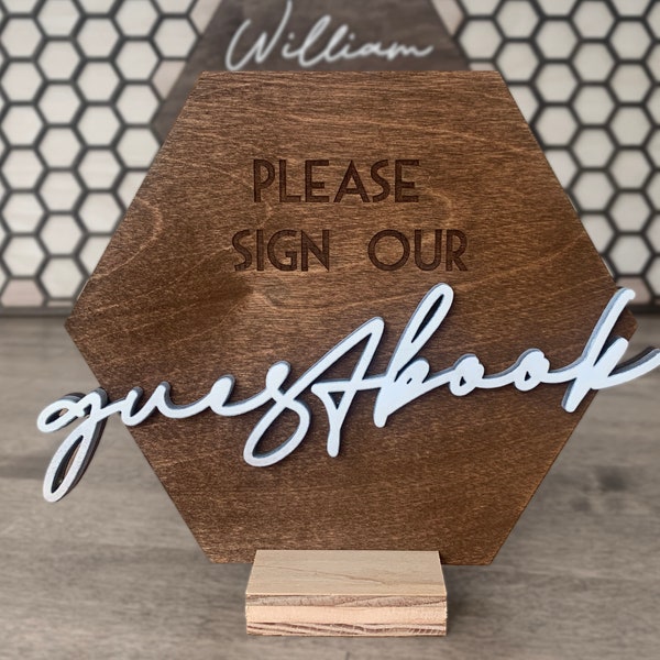 Please sign our Guest Book Guestbook Table Sign Wedding signage