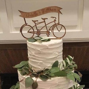 Tandem Bike Wedding Cake Topper image 1