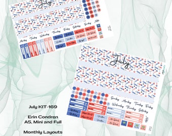 Erin Condren - Juli KIT-169 Månadspaket - Självständighetsdagen