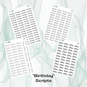 Autocollants de script d’anniversaire - WD-104