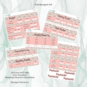 KIT de presupuesto-158 para planificadores/cuadernos de 7x9 u 8,5x11 - Celebración de Año Nuevo