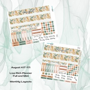 Live Rich Planer - August KIT-171 Monthly Kit - Florida Summer