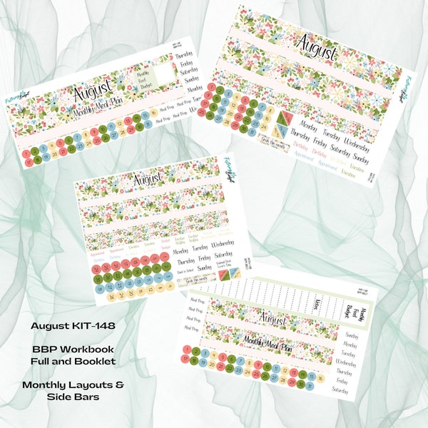 BBP Workbook - August KIT-148 - Summer Refresh - Monthly and Budget Kit