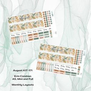 Erin Condren - August KIT-171 Monthly Kit - Florida Summer