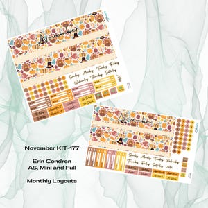 Erin Condren - November KIT-177 Monthly Kit - Truthahn Tag