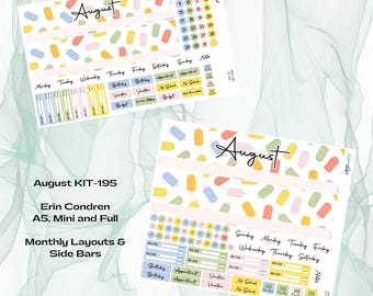 Erin Condren - Kit mensual de agosto - Día de playa