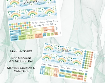 Erin Condren - Kit mensual de marzo KIT-185 - Rainbow Luck