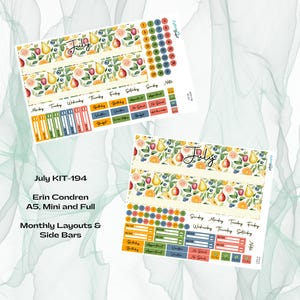 Erin Condren - July KIT-194 Monthly Kit - Fruity Summer