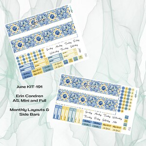 Erin Condren - June KIT-191 Monthly Kit - Mediterranean Summer