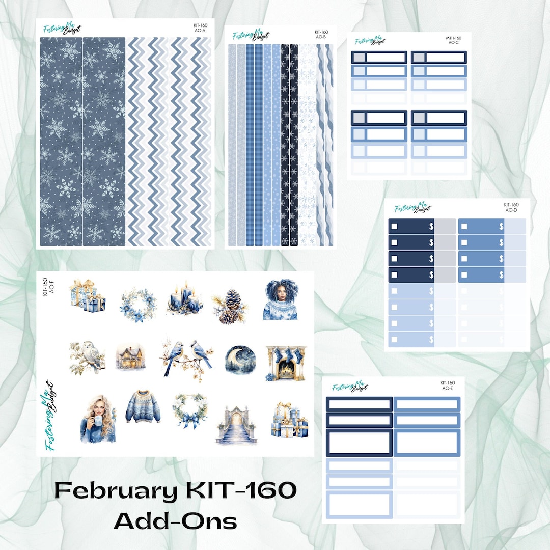 KIT-160 - Add-ons - Winter Wonderland Kit Planner Stickers - Etsy
