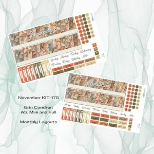 Erin Condren - November KIT-178 Monthly Kit - Plan For Fall