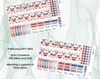 Erin Condren - Kit mensual de febrero KIT-184 - Amor acogedor para San Valentín