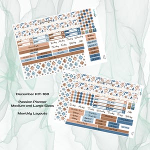 Passion Planner - december KIT-180 maandelijkse kit - Hot Cocoa Comfort