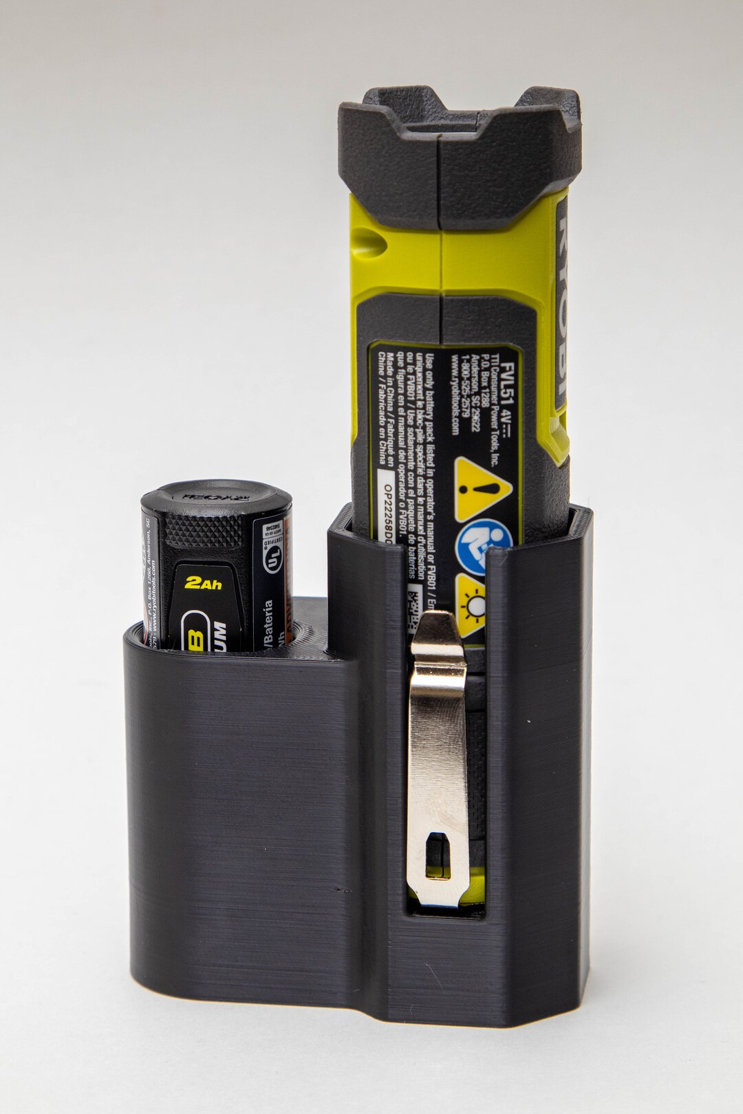 Ryobi USB Flashlight Wall Mount With Extra Battery Slot Etsy