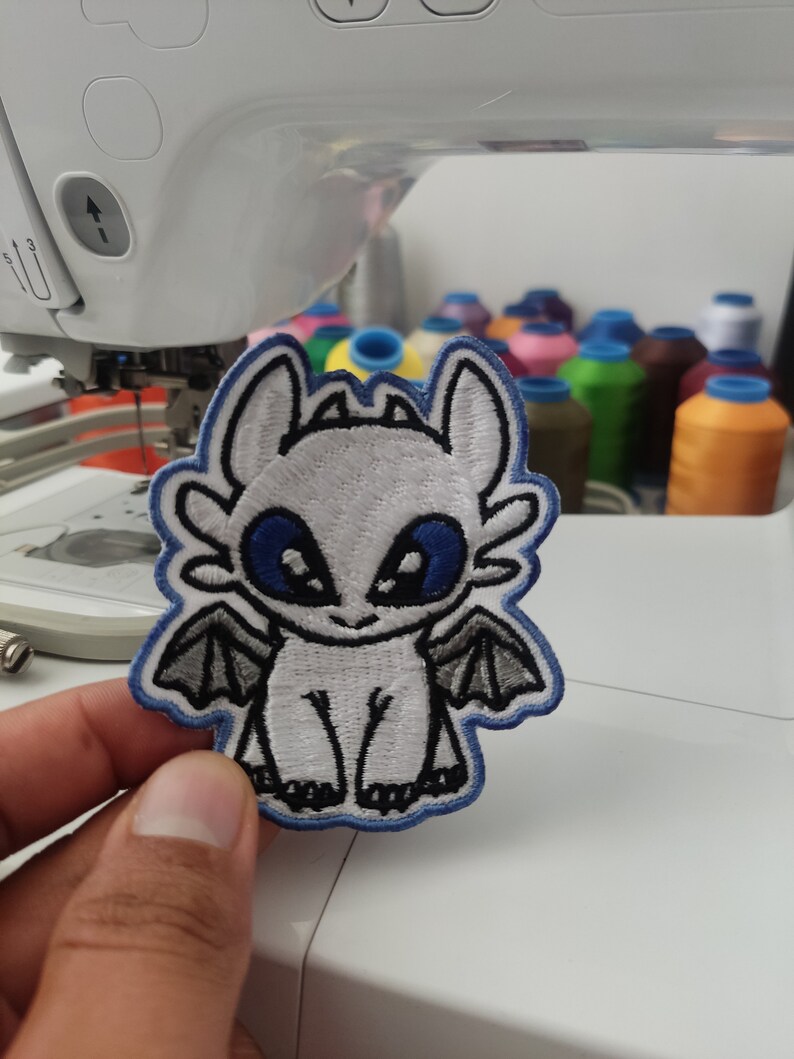 Light Fury How to Train Your Dragon Embroidery Design Pattern Design