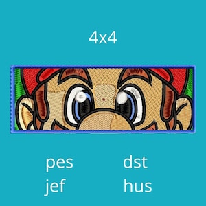 Movie Mario Bros Face Embroidery Design- Embroidery Design Pattern- Design for Embroidery Machine Instant Digital Download