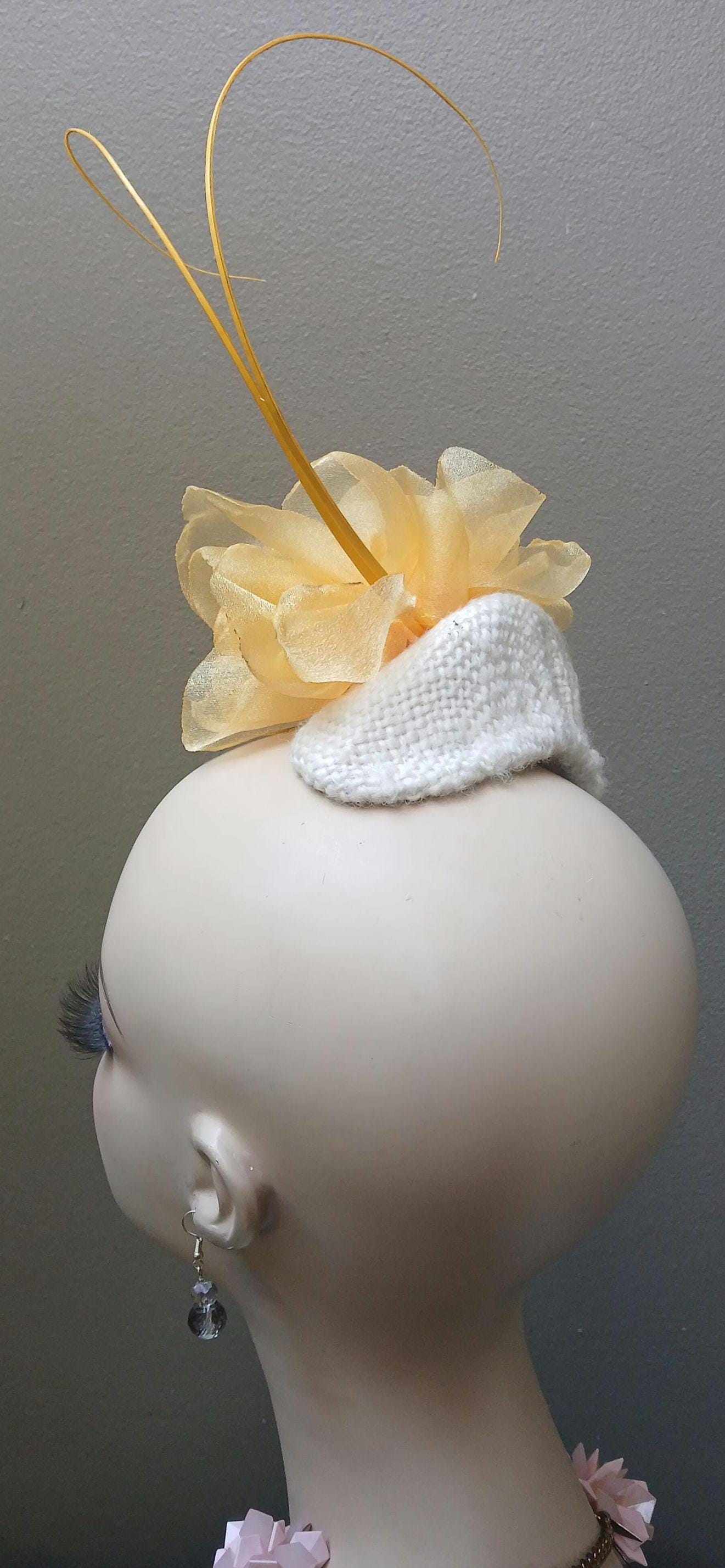 New Women's 1950s Style Band/half Hat by Alexander & Hallatt in Cream ...