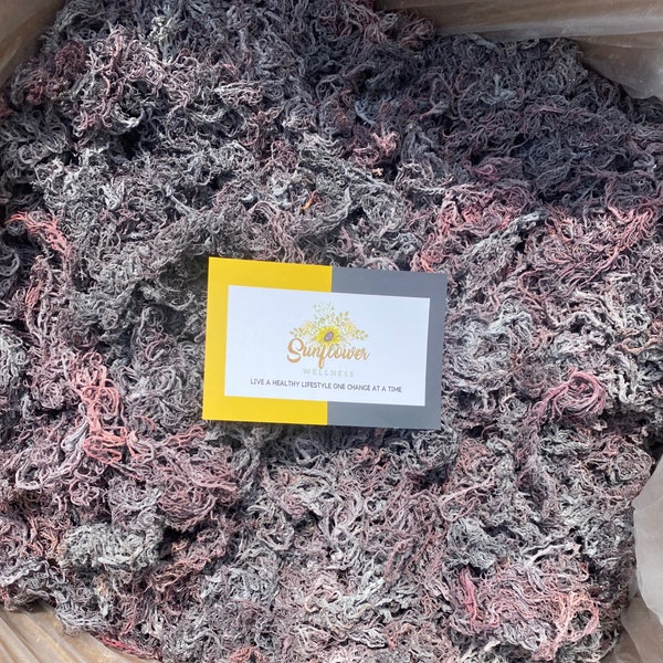 Purple Raw Sea Moss - 100% Organic - St. Lucia Harvest - Purple Seamoss Bulk, Sun dried Purple Sea Moss, High Quality Seamoss