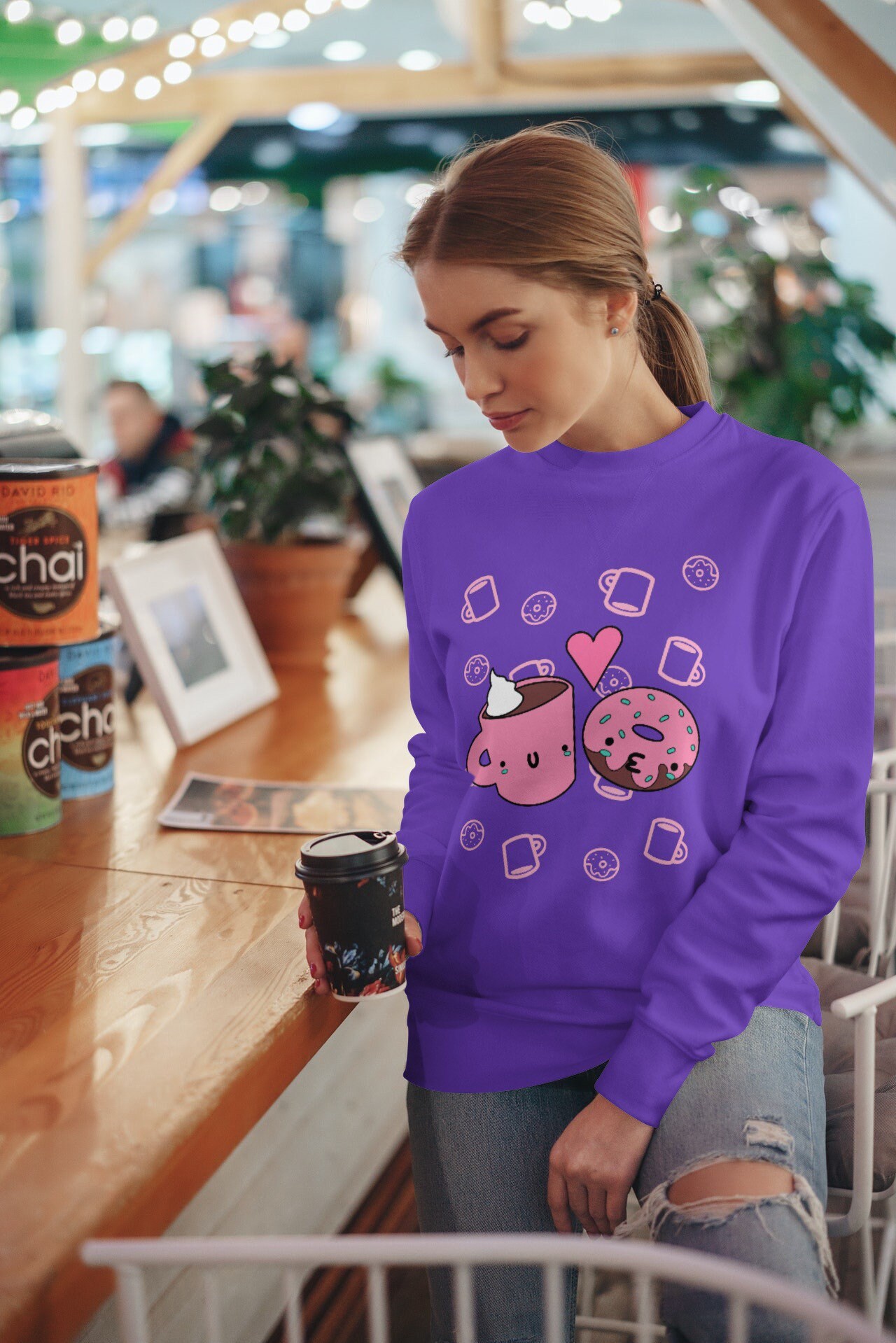 Eyeowart The Perfect Match Unisex Heavy Blend Crewneck Sweatshirt | Retro Sweatshirt |Trendy Design | Design on Front