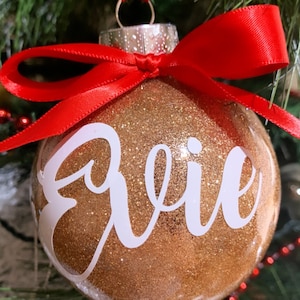 Rose Gold - Personalised Shatterproof Christmas Baubles