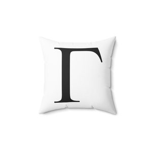 Gamma Pillow // Inital pillow // Personalised Pillow //  Polyester Square Pillow