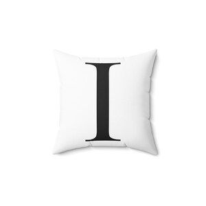 I Pillow // Iota Pillow // Initial Pillow // Polyester Square Pillow