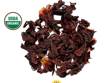 Ekologisk hibiskus, hel, 900 g lösvikt | Ätbar blomma av kulinarisk kvalitet
