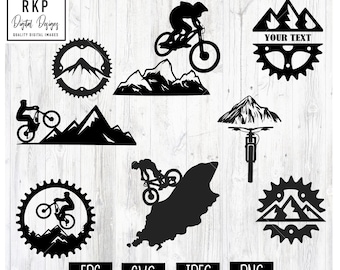 Mountain Bike, Bundle, 8 Images SVG, PNG, Jpeg, EPS, Pdf- Digital Download Image, Commercial Use