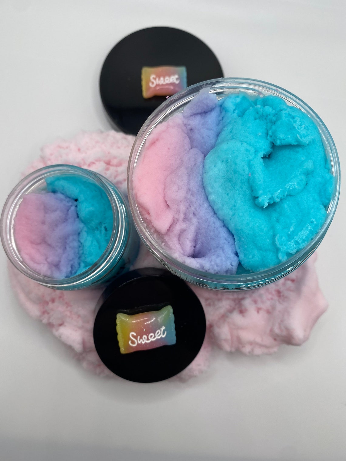 Cotton Candy Slime Instant Snow Cloud Slime Drizzle Swirl Etsy