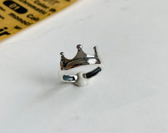 925 Sterling Silver Ring_Crown Ring- Adjustable Hand 925 Sterling Ring - Cool Ring