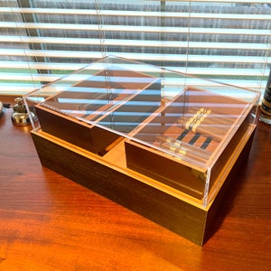 Humidor Black Gabon Ebony z mahoniem, higrometrem premium i spodem ze szwedzkiej skóry - pojemność 200 cygar