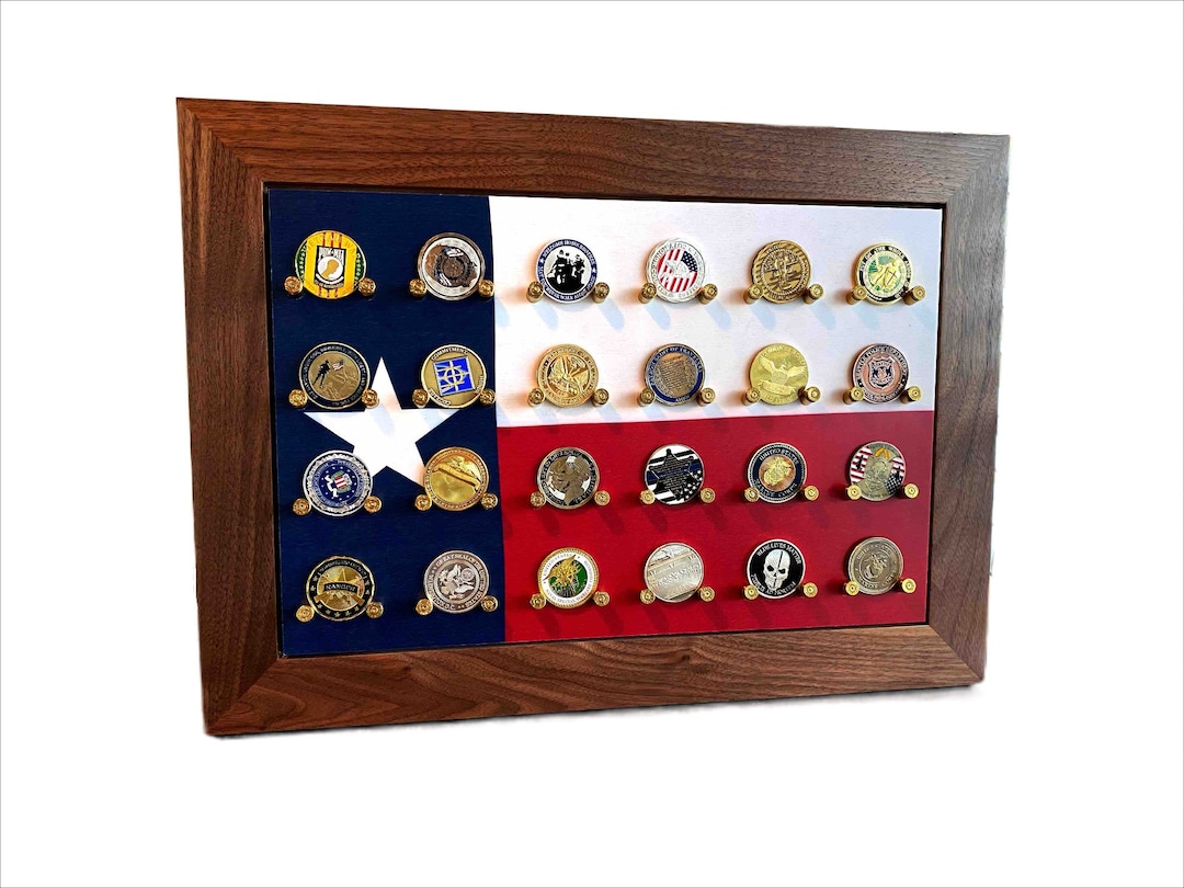 Texas Flag Coin Display, USA Made to the Highest Standards to Showcase ...