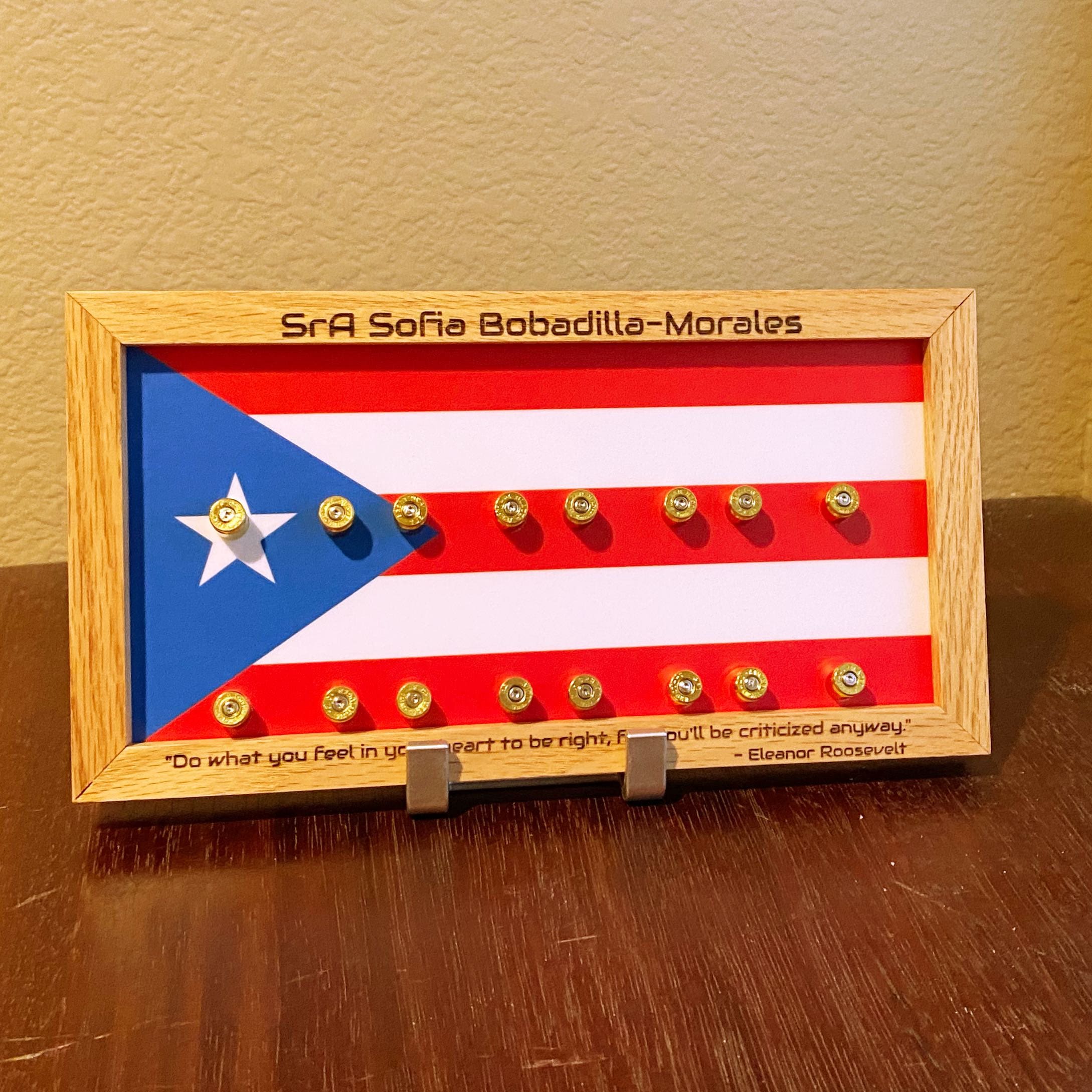 Puerto Rico Display 8CT Puerto Rico Flag Coin Display to Showcase on the Wall or Desk ...